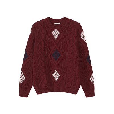 ダイヤケーブルレトロニットセーター　OR4767 - 韓国メンズファッション通販 - ORUN - 