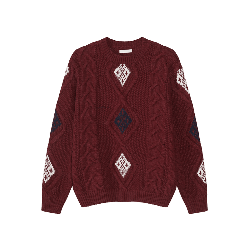 ダイヤケーブルレトロニットセーター　OR4767 - 韓国メンズファッション通販 - ORUN - 