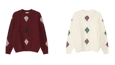 ダイヤケーブルレトロニットセーター　OR4767 - 韓国メンズファッション通販 - ORUN - 