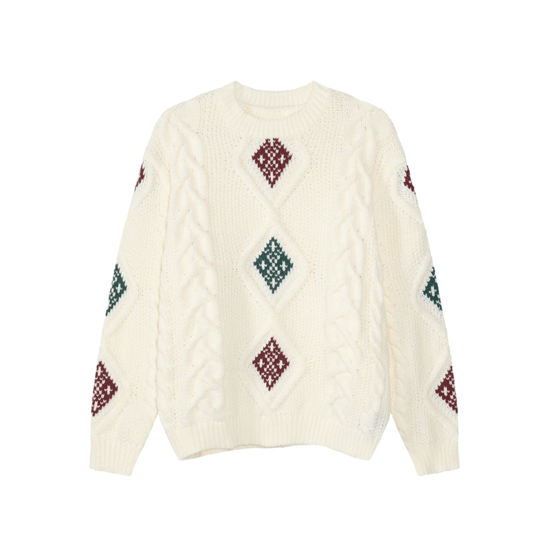 ダイヤケーブルレトロニットセーター　OR4767 - 韓国メンズファッション通販 - ORUN - 