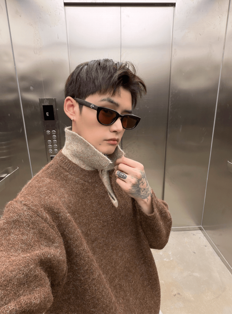 ウールタッチフェイクレイヤードニット　OR4786 - 韓国メンズファッション通販 - ORUN - 