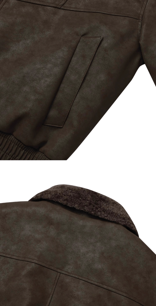 【新品】スエードタッチボアショートブルゾン／中綿 ORUN スエードタッチボアショートブルゾン／中綿 OR4802 – 韓国メンズ