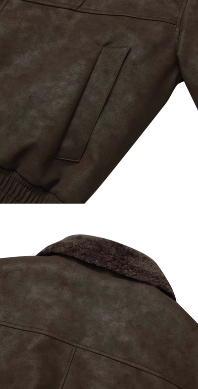 スエードタッチボアショートブルゾン／中綿 OR4802 - 韓国メンズファッション通販 - ORUN - 