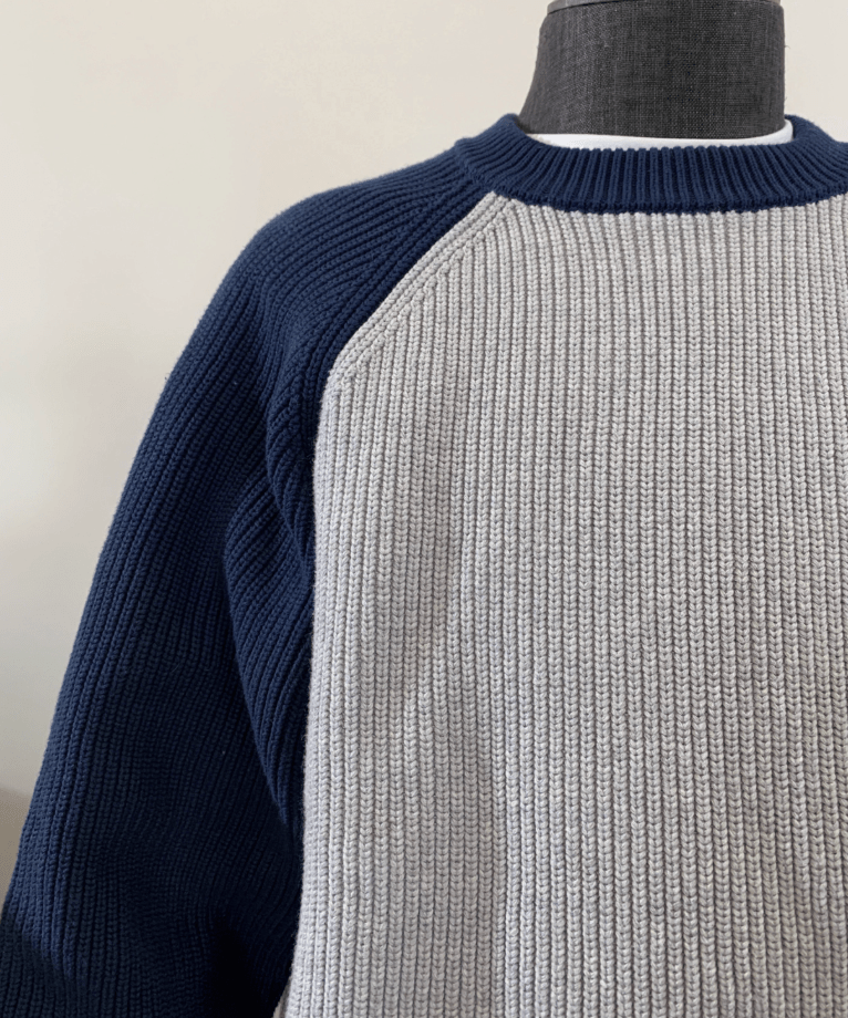 バイカラーラグランスリーブニットプルオーバー　OR4803 - 韓国メンズファッション通販 - ORUN - 