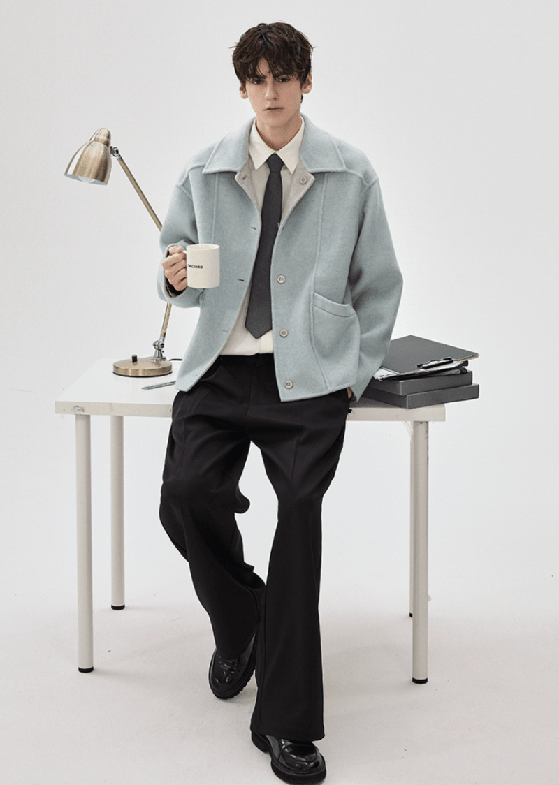 ミニマルメルトンオーバージャケット OR4804 - 韓国メンズファッション通販 - ORUN - 