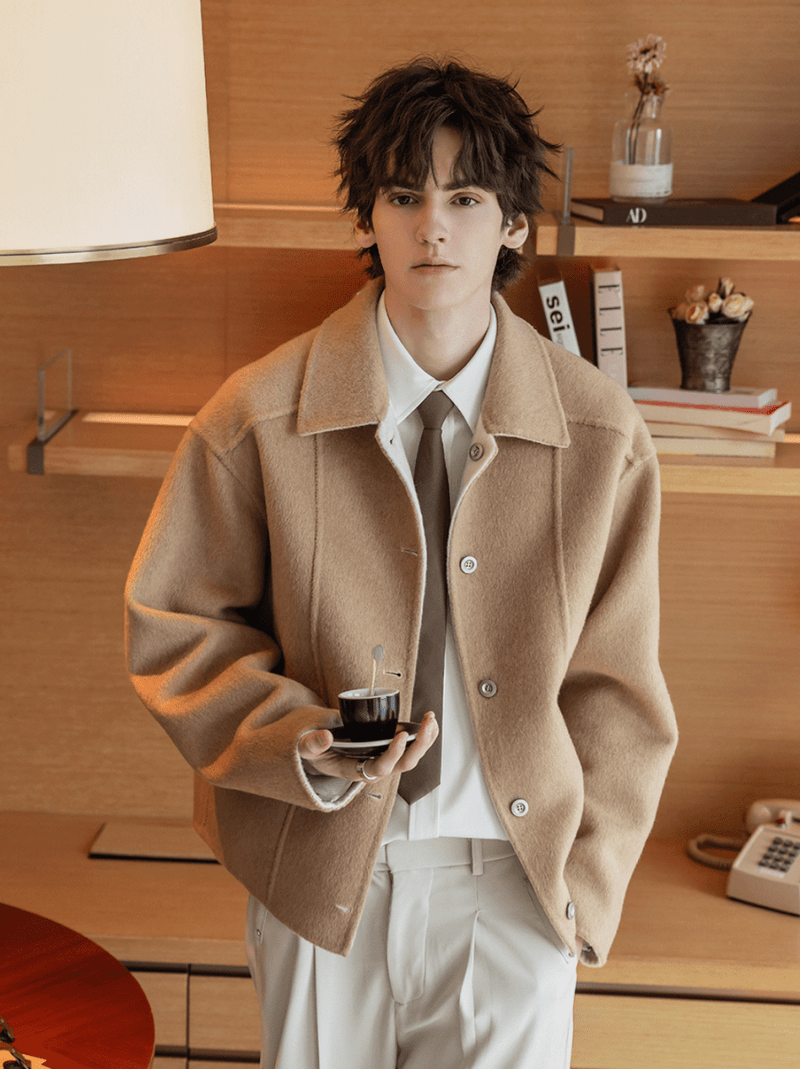 ミニマルメルトンオーバージャケット OR4804 - 韓国メンズファッション通販 - ORUN - 