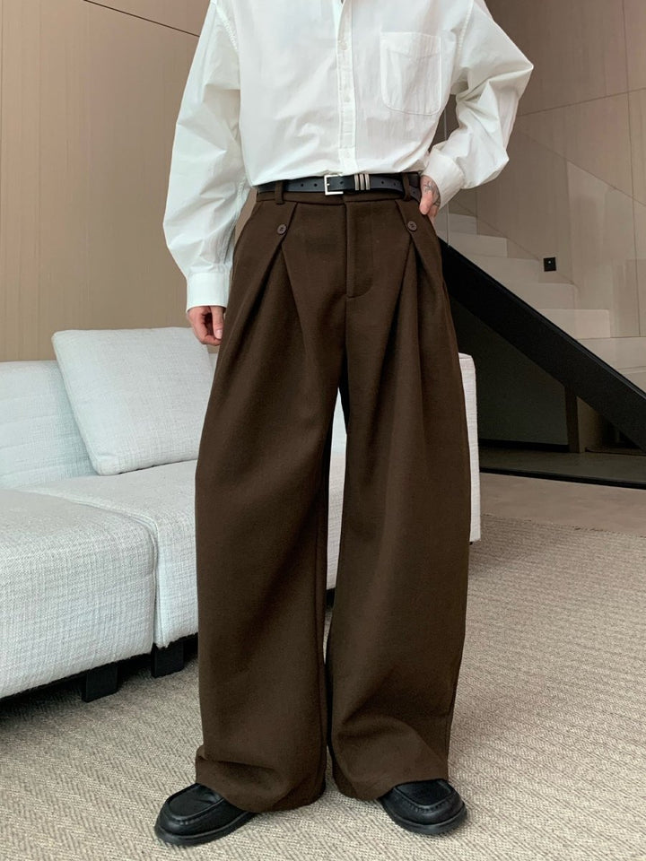 日本未入荷 MOONDAL ウール スラックス 韓国ファッション * 日本未入荷 MOONDAL ウール スラックス 韓国ファッション *