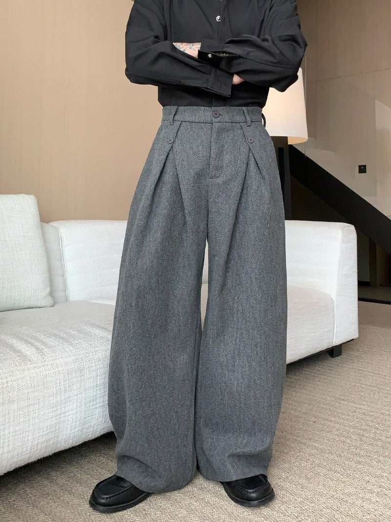 オールドマネー立体ワイドウールスラックス OR4851 - 韓国メンズファッション通販 - ORUN - 