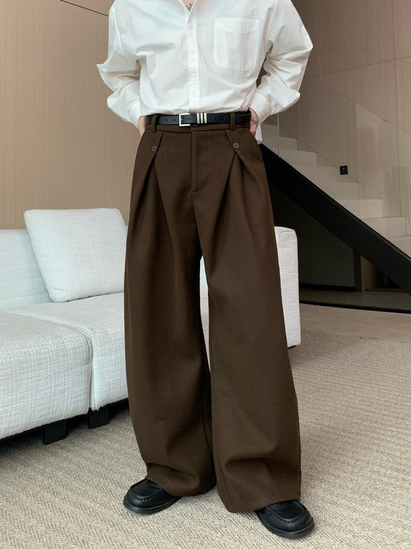 オールドマネー立体ワイドウールスラックス OR4851 - 韓国メンズファッション通販 - ORUN - 