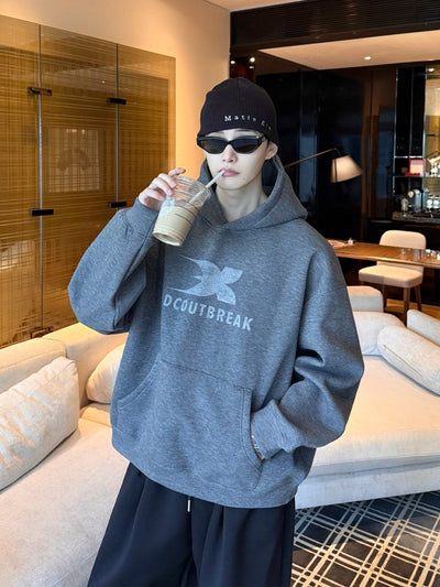 レトロロゴ起毛シルクウールフーディ OR4853 - 韓国メンズファッション通販 - ORUN - 