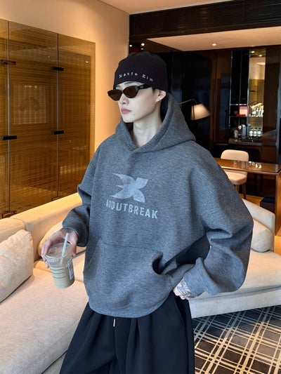 レトロロゴ起毛シルクウールフーディ OR4853 - 韓国メンズファッション通販 - ORUN - 