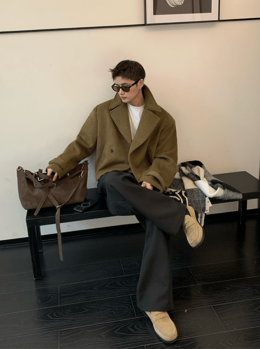 ショートウールブレンド 上質ラペルジャケット OR4857 – 韓国メンズ