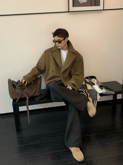 ショートウールブレンド 上質ラペルジャケット OR4857 - 韓国メンズファッション通販 - ORUN - 