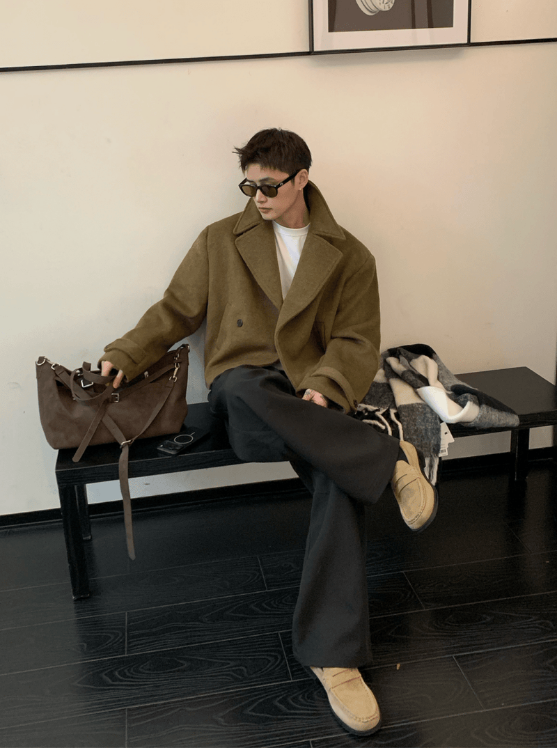 ショートウールブレンド 上質ラペルジャケット OR4857 - 韓国メンズファッション通販 - ORUN - 