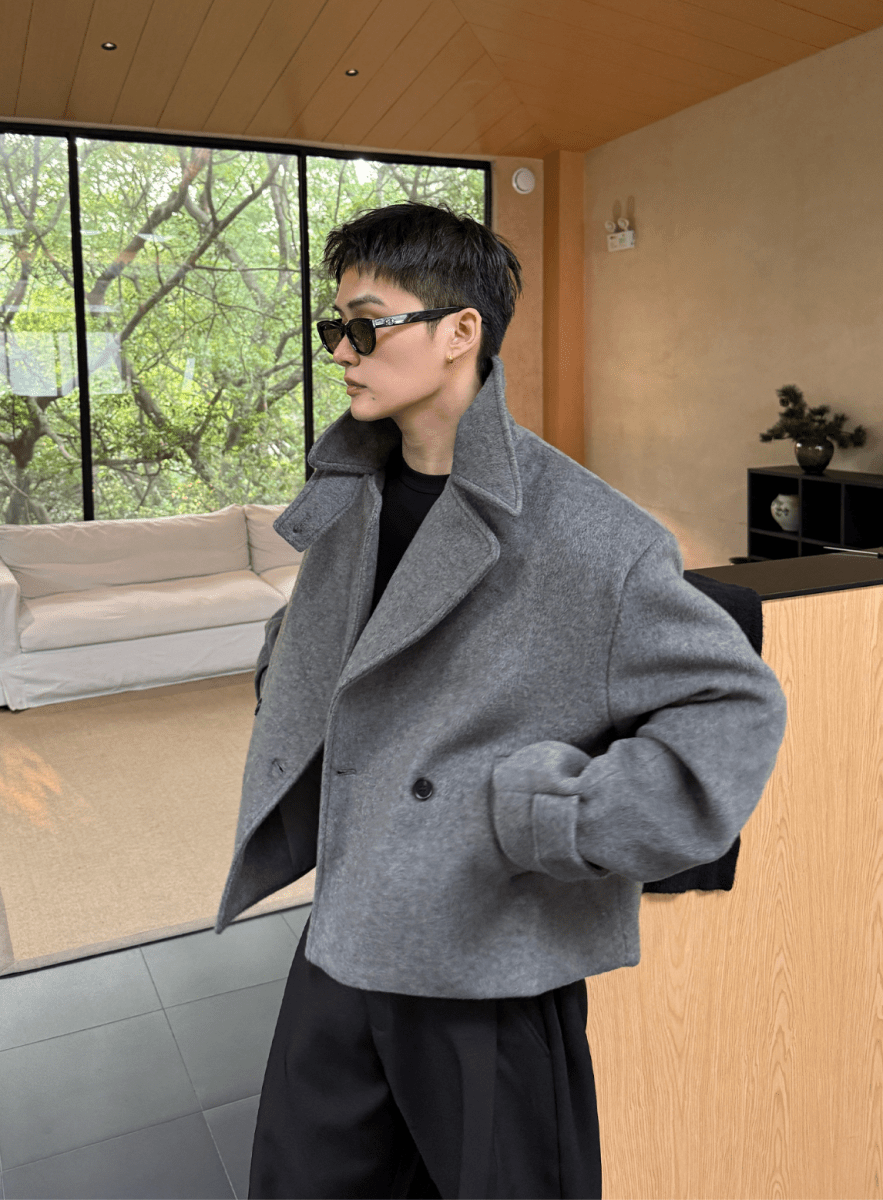 ショートウールブレンド 上質ラペルジャケット OR4857 – 韓国メンズ