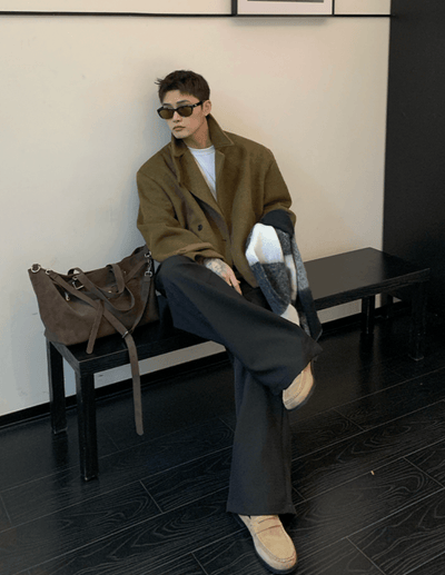 ショートウールブレンド 上質ラペルジャケット OR4857 - 韓国メンズファッション通販 - ORUN - 