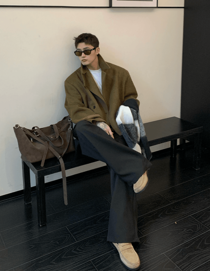 ショートウールブレンド 上質ラペルジャケット OR4857 - 韓国メンズファッション通販 - ORUN - 