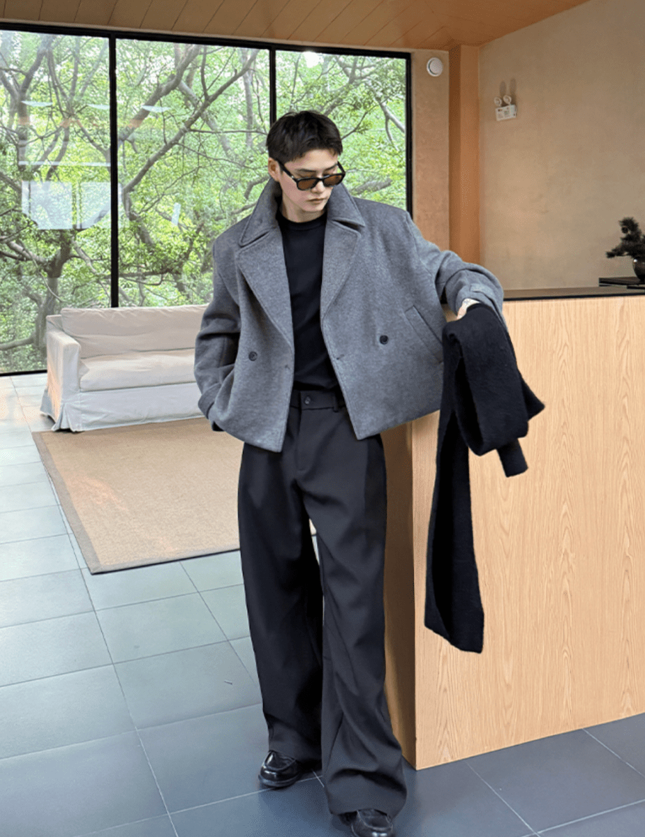 ショートウールブレンド 上質ラペルジャケット OR4857 – 韓国メンズ