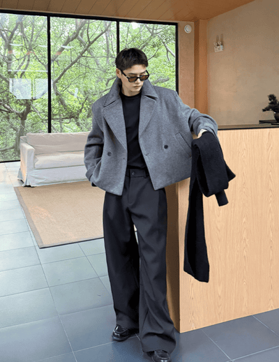 ショートウールブレンド 上質ラペルジャケット OR4857 - 韓国メンズファッション通販 - ORUN - 