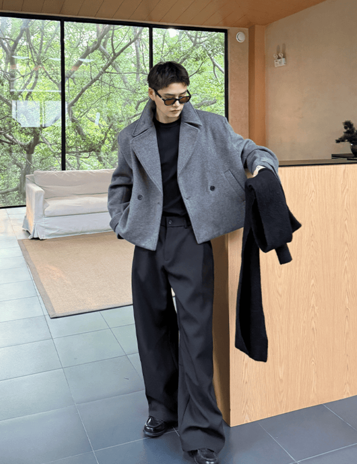 ショートウールブレンド 上質ラペルジャケット OR4857 – 韓国メンズ ショートウールブレンド 上質ラペルジャケット OR4857 – 韓国メンズ