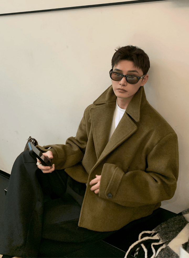 ショートウールブレンド 上質ラペルジャケット OR4857 – 韓国メンズ
