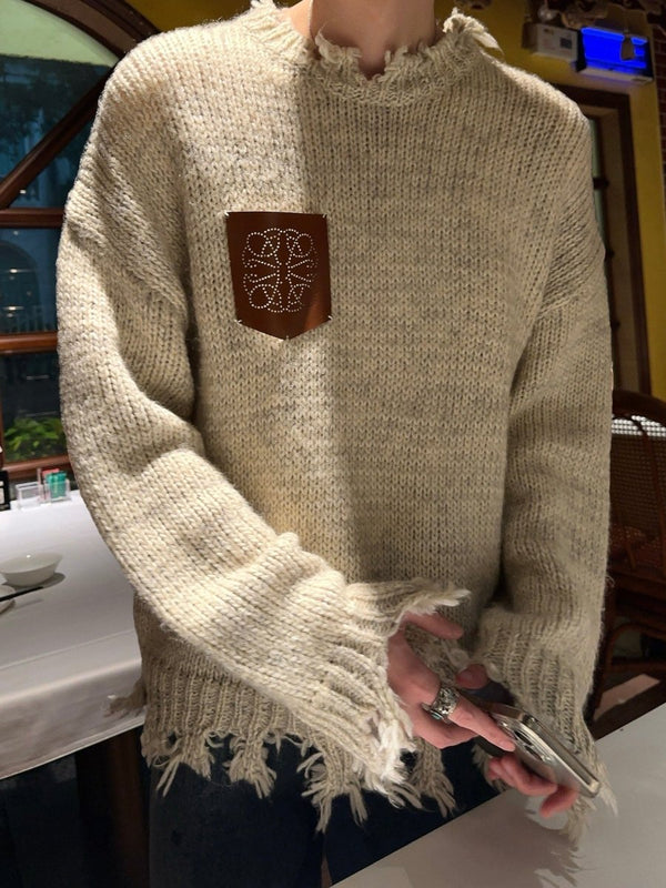 ダメージデザインミニマルニット OR4931
