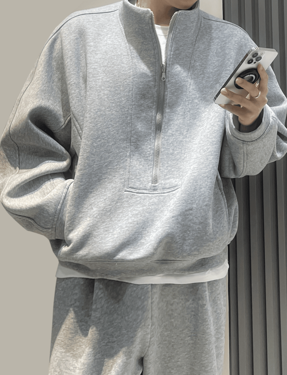 ヴィンテージ ハーフジップ スウェットプルオーバー OR4976 – 韓国