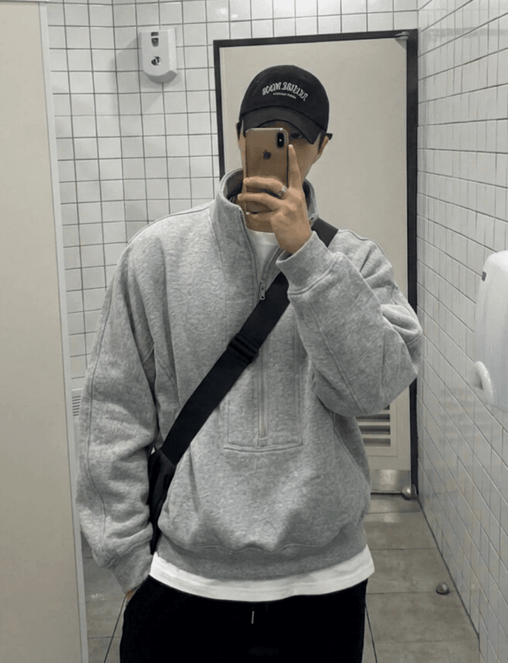 ヴィンテージ ハーフジップ スウェットプルオーバー OR4976 – 韓国