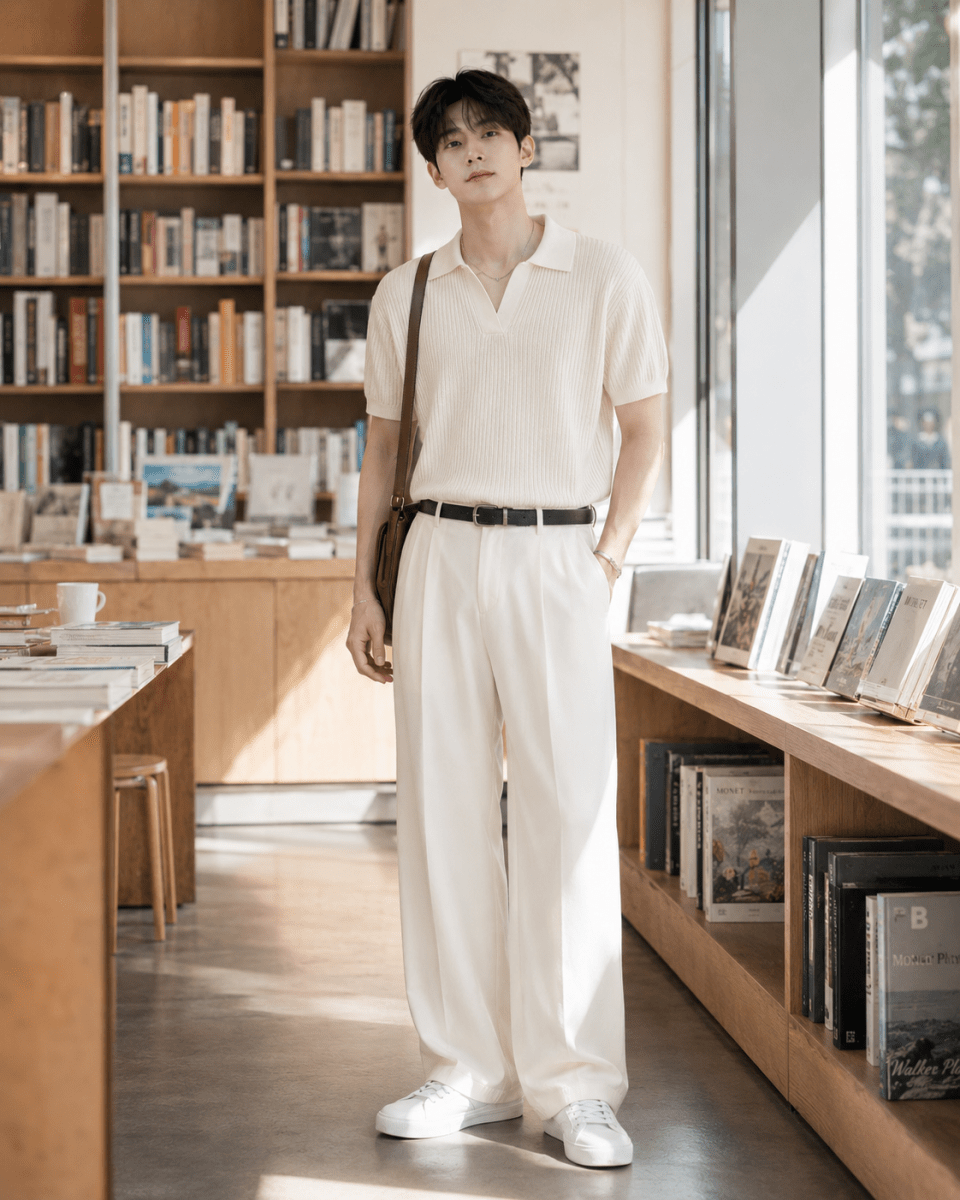 オープンカラーニットポロシャツ OR5247 – 韓国メンズファッション通販