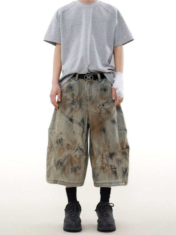 ダイ染め×ウォッシュ加工 ワイドデニムクロップド OR5311
