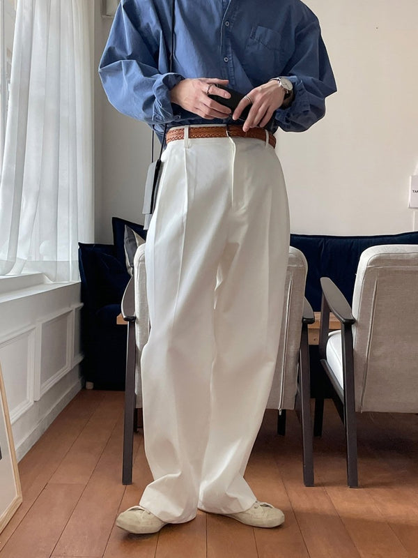 コットンタッチワイドストレートパンツ OR5455
