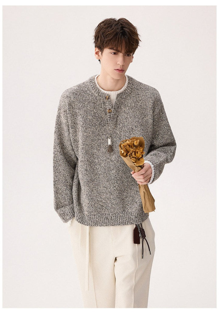 k*k様 HOMME PLUS ねじれニット M ヘンリーネックフェイクレイヤードニット OR5564 – 韓国メンズ