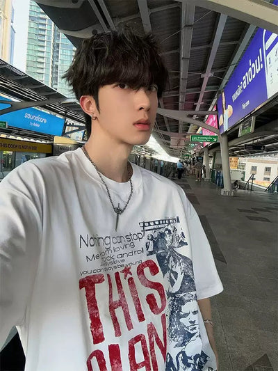 Oversized retro T-shirt OR4220 - ORUN