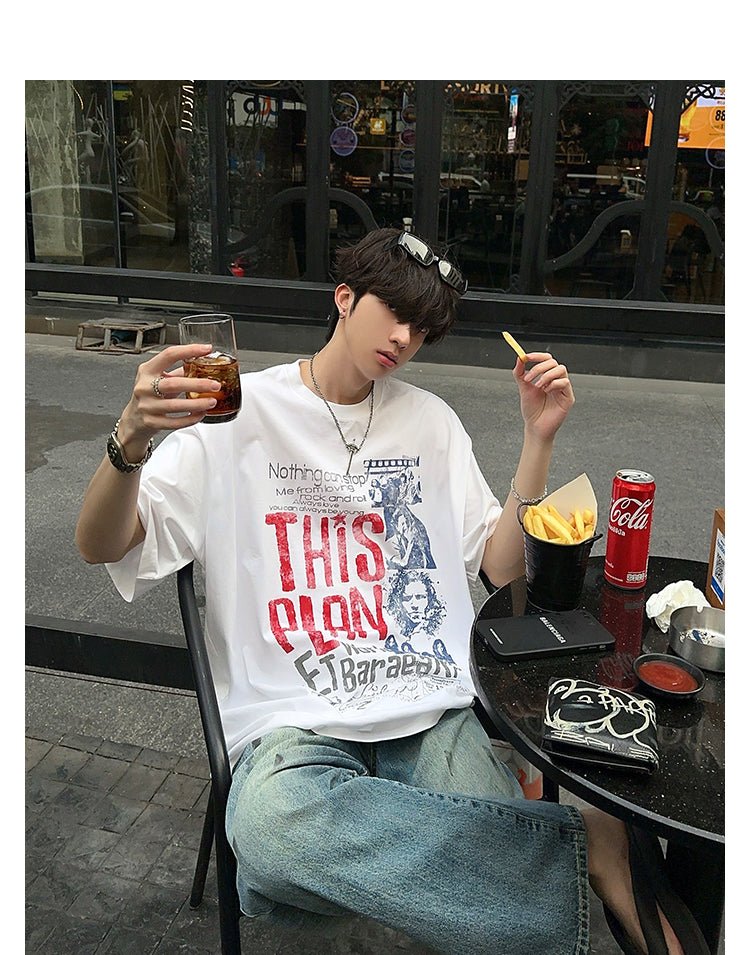 Oversized retro T-shirt OR4220 - ORUN