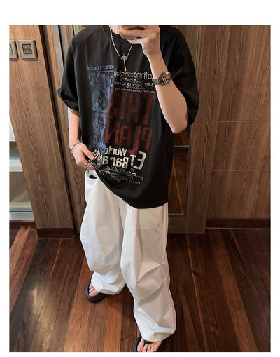 Oversized retro T-shirt OR4220 - ORUN