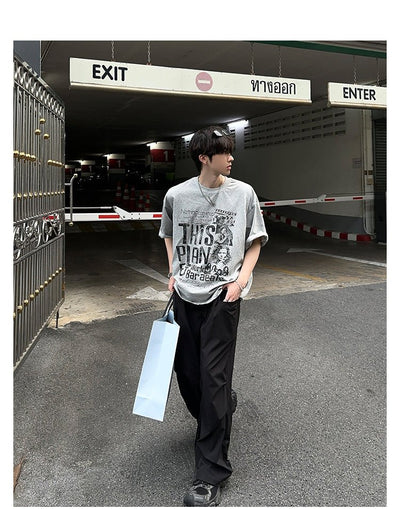 Oversized retro T-shirt OR4220 - ORUN