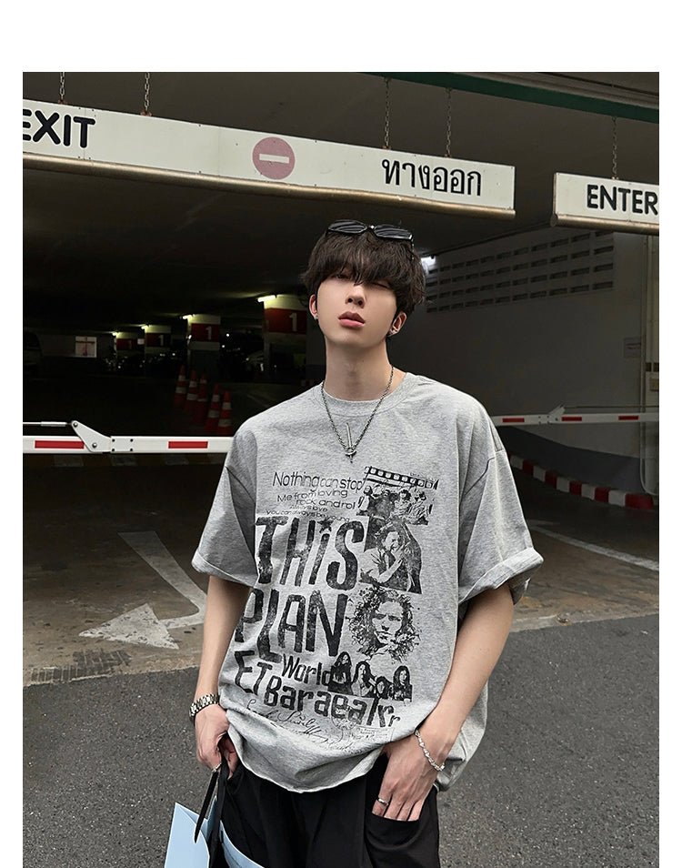 Oversized retro T-shirt OR4220 - ORUN