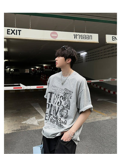 Oversized retro T-shirt OR4220 - ORUN