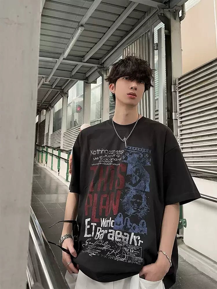 Oversized retro T-shirt OR4220 - ORUN