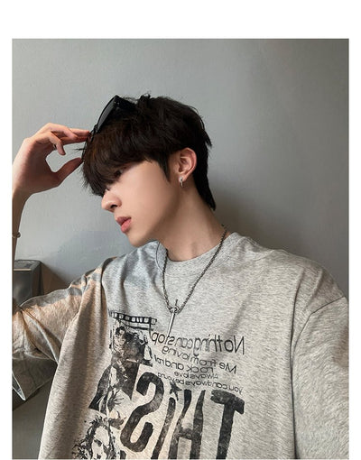 Oversized retro T-shirt OR4220 - ORUN