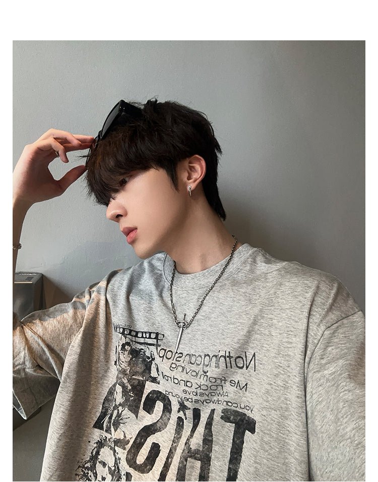 Oversized retro T-shirt OR4220 - ORUN