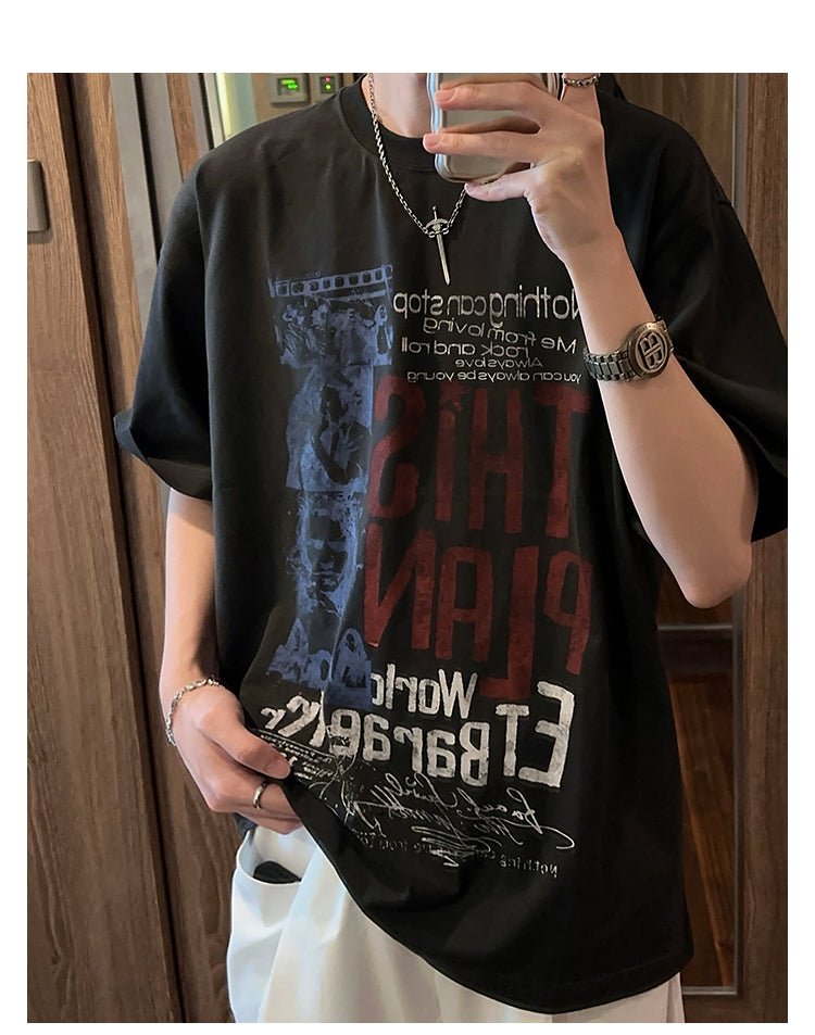 Oversized retro T-shirt OR4220 - ORUN
