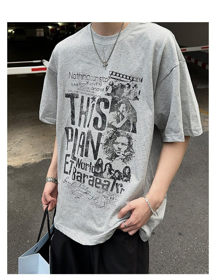 Oversized retro T-shirt OR4220 - ORUN