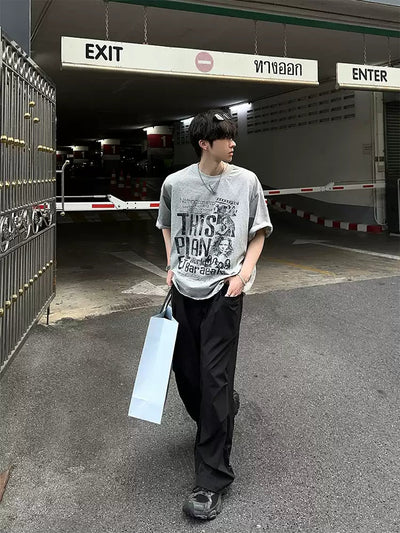 Oversized retro T-shirt OR4220 - ORUN