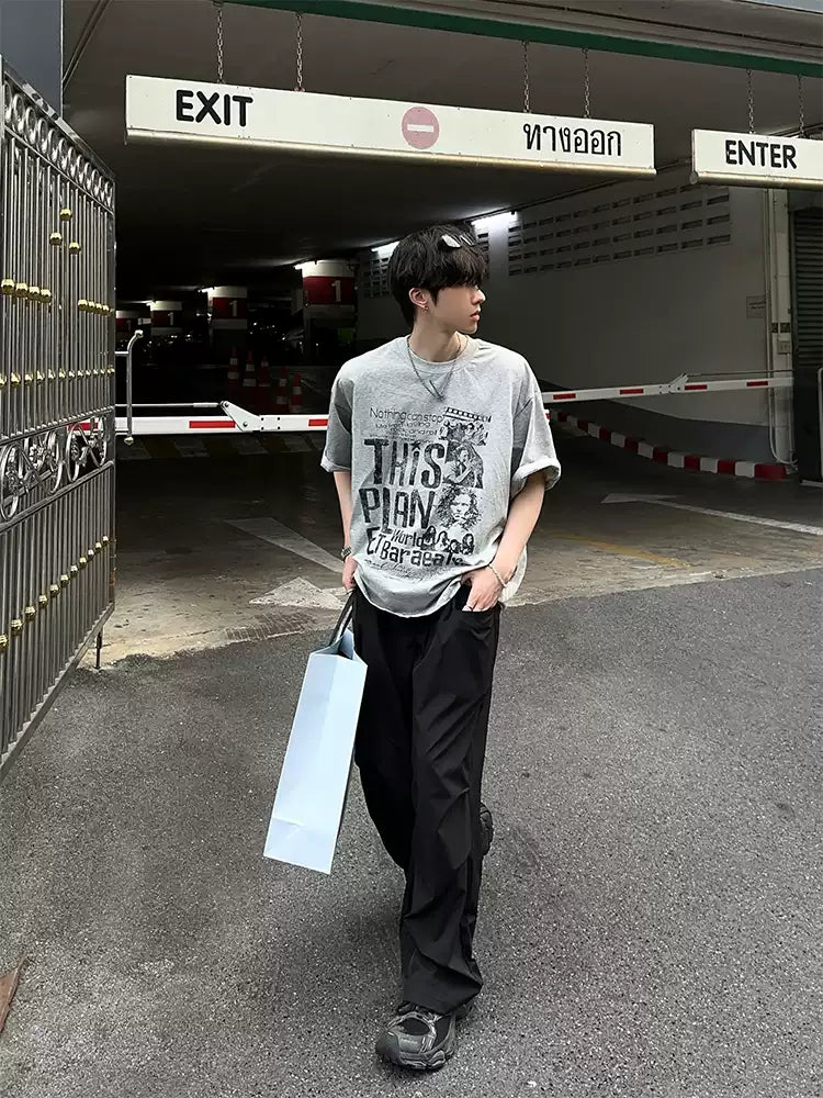 Oversized retro T-shirt OR4220 - ORUN