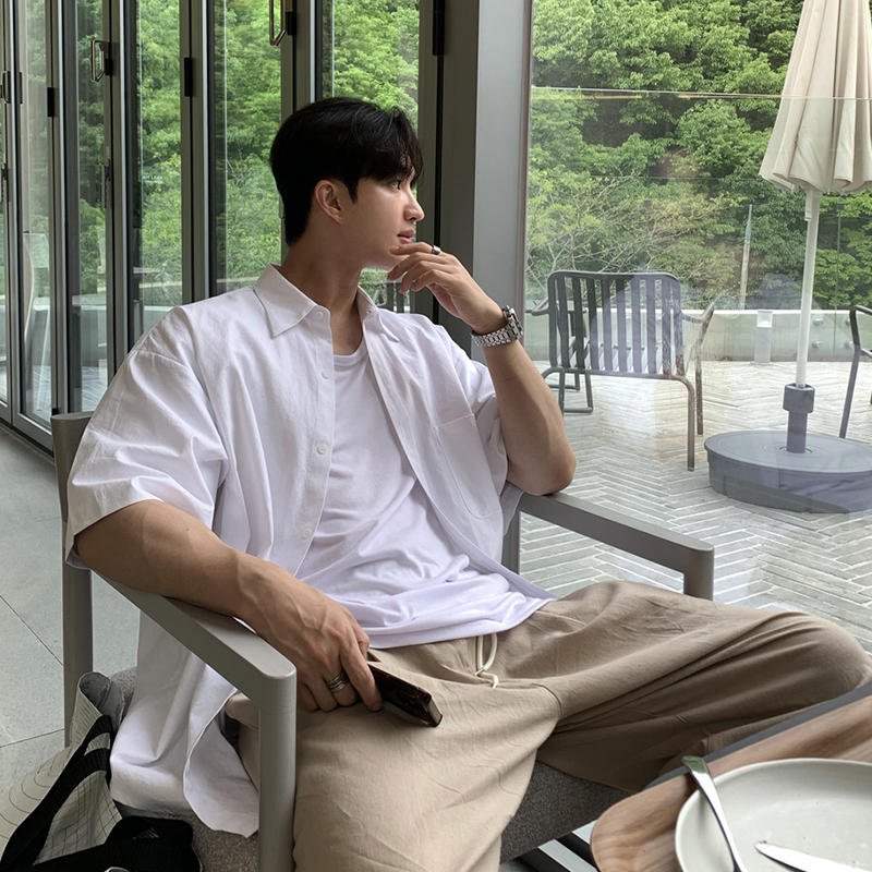 Oversized short sleeve shirt OR3076 - ORUN