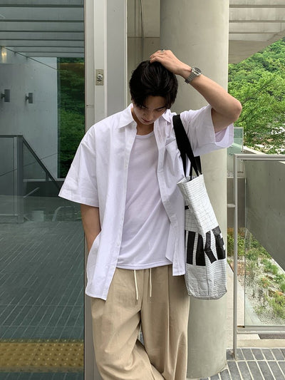 Oversized short sleeve shirt OR3076 - ORUN