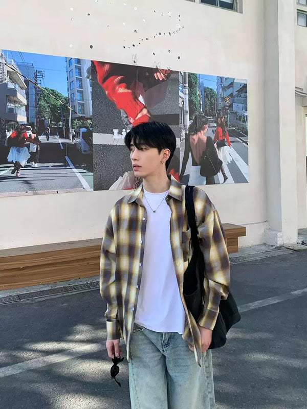 Plaid contrast shirt OR4092