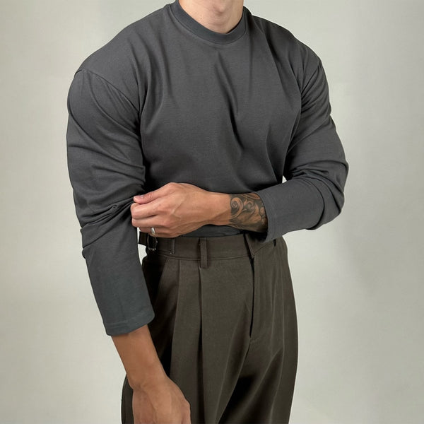 Plain long sleeve fitted T-shirt OR2910