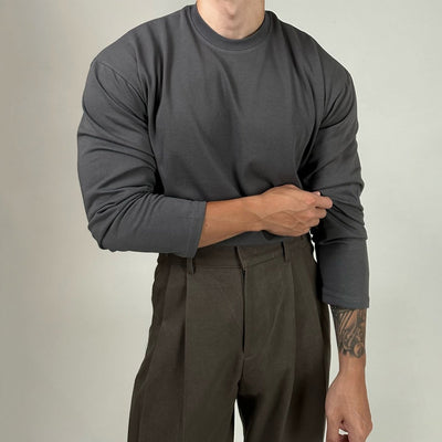 Plain long sleeve fitted T-shirt OR2910 - ORUN